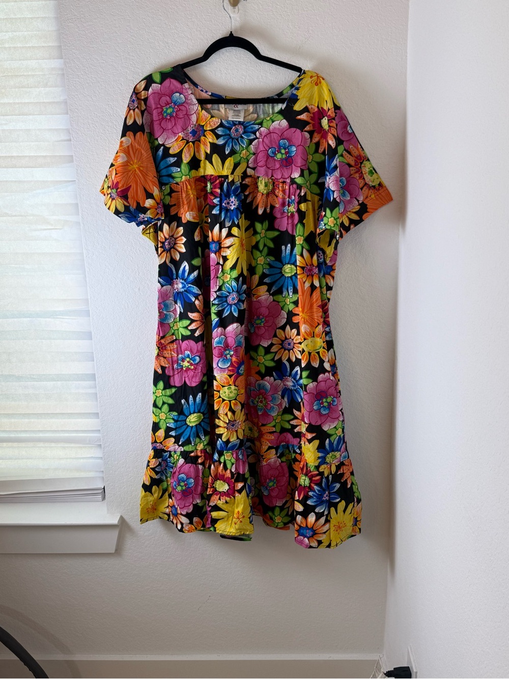 VTG George and Martha Floral multicolor dress pockets boho cottage core size xl